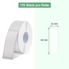 SUPVAN E10/16 Label Tape, Thermal, Multi-Purpose Labels for Home, School,