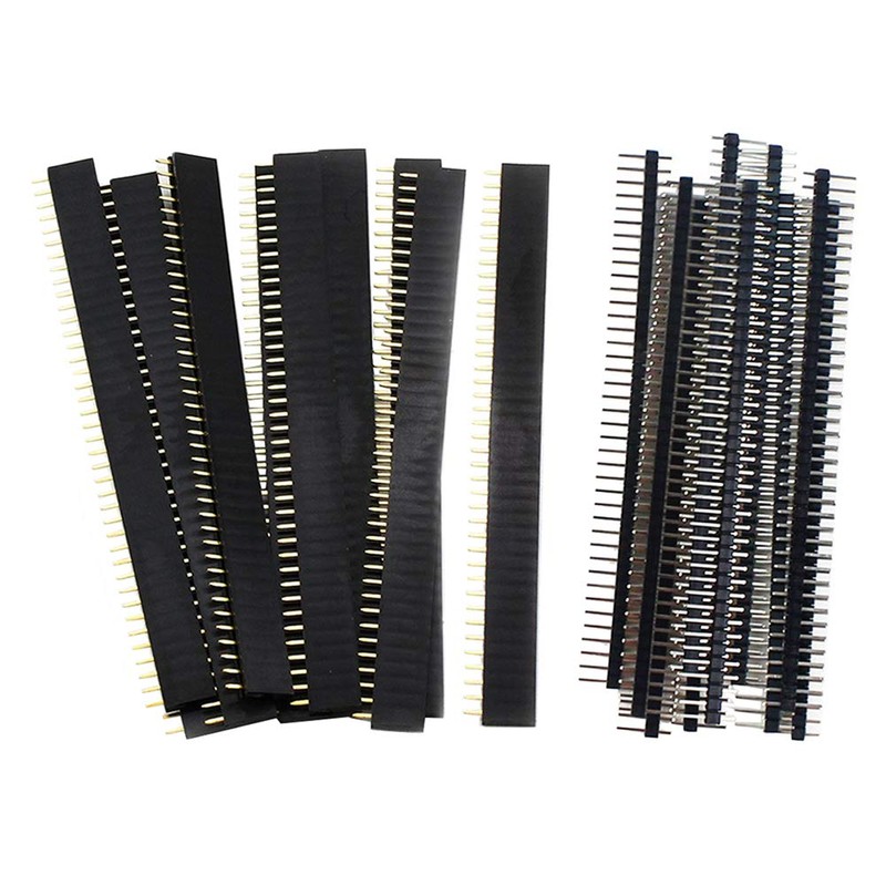 KeeYees Straight Pin Header Strip Pin Socket 40 Pin Single