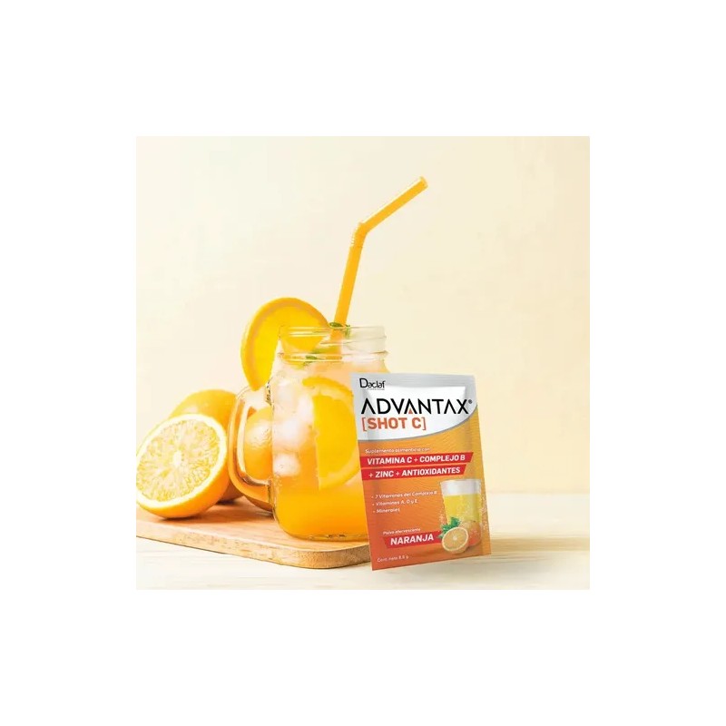 Shot Vitaminas Complejo Antioxidantes Sobres Naranja