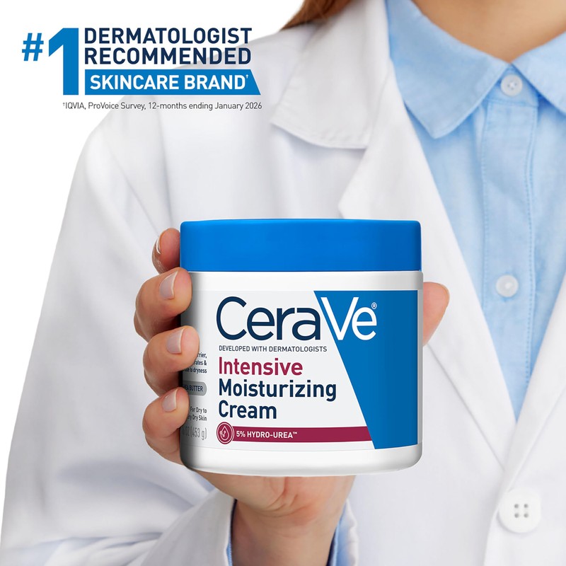 CeraVe Intensive Moisturizing Cream, Body Moisturizer With Shea Butter, 72H