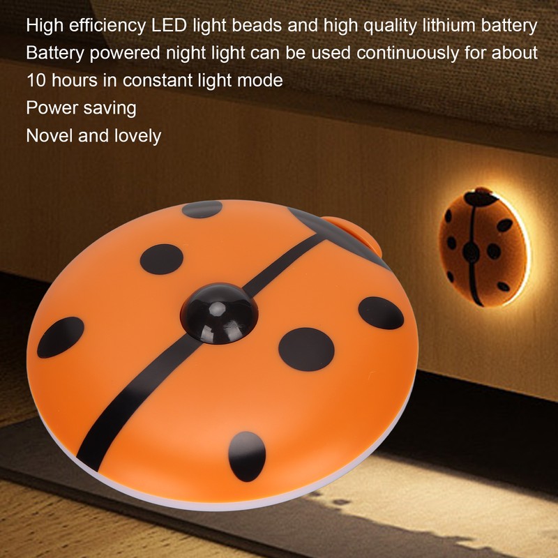 Motion Sensor Night Light Coccinella Septempunctata LED Night Light for