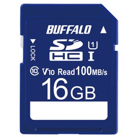 16GB 100MB/s UHS-1 Buffalo SD Card Supports VideoSpeedClass 10 IPX7 Full HD Data Recovery Service RSDC-016U11HA/N