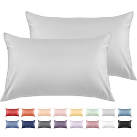 Warmstar 100% Cotton Toddler Pillowcase Set of 2, 600 Thread Count 13x18 Toddler Pillowcases Soft & Breathable, Cotton Travel Pillow Case Cover 13"x 18" with Envelope Closure,Grey