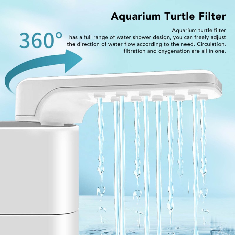 Turtle Filter Powerful 3 in 1 Water Circulation Low Water