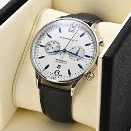 Papten B02001 Watch Case, 1 Piece Watch Case, PU Leather, Portable, Luxury, Stylish, Watch Storage Bag, For Travels, Business Trips, Presents, Etc (Black)