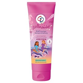CD Girl 3-in-1 Shower Gel, "Wave Magic" with Organic Aloe Vera & Organic Blueberry, 3-in-1 Shower Gel, Shampoo & Conditioner for Girls, Berry Splash Fragrance, Sensitive Skin, No Microplastics & Vegan, 250 ml