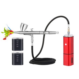Casubaris Airbrush kit with compressor portable cordless Airbrush kit,Rechargeable auto stop dual action air brush pen,Match Different Airbrush Gun for Barbers model painting Nail Art Craft Makeup