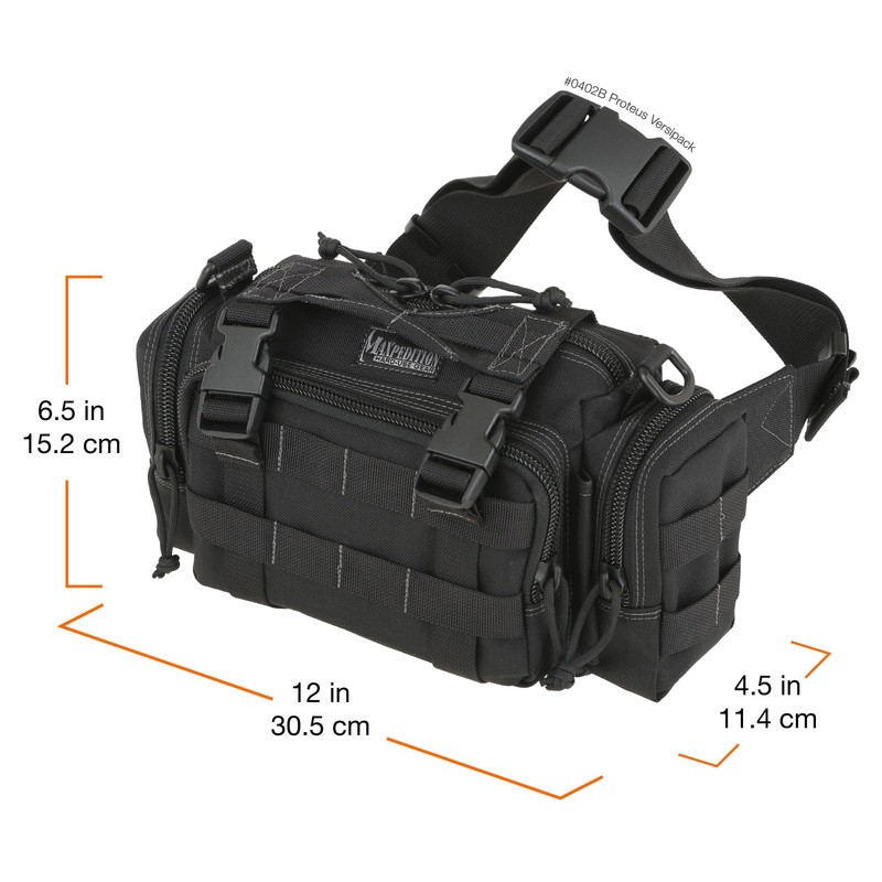 Maxpedition Unisex Adult Waist Proteus Versipack Black, Black