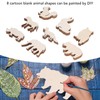 48PCS Animal Wooden Slice DIY Wood Ornaments Blank Decoration Shaped
