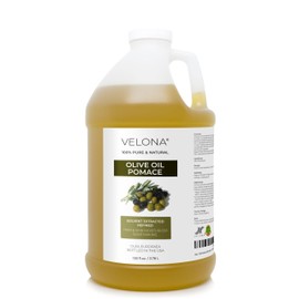 velona Olive Pomace Oil 1 Gallon / 128 Fl Oz | 100% Pure and Natural Carrier Oil | Refined | Skin, Hair, Body & Face Moisturizing | Use Today - Enjoy Results.