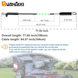 Quanaoo Brake Cable 133-1998 for Toro 30" Timemaster Lawn Mower Blade Engagement Cable Replacement fits 21199 21200 20976 20978 Replaces 115 8439 Walk Behind Lawnmower Brake Cable Parts