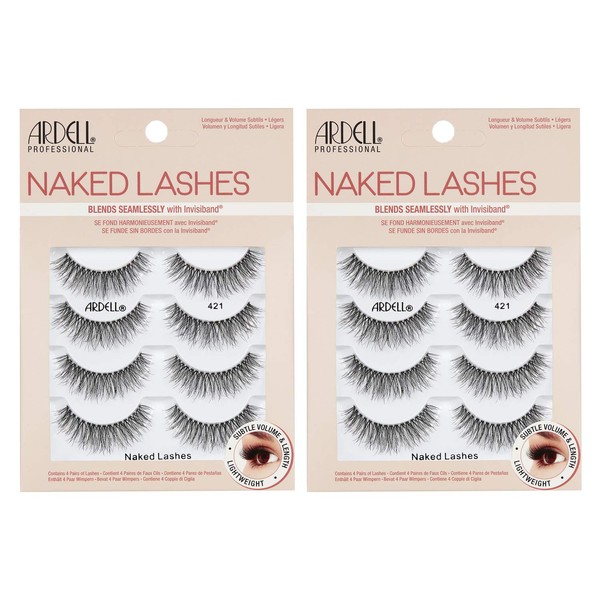Ardell Strip Lashes Naked Lashes #421, 4 Pairs x 2-Pack