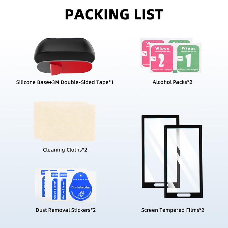 Insta 360 X5 Silicone Base + 2 Pack Screen Protector