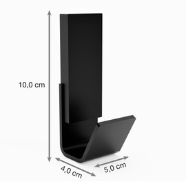Zen Soul Bath Robe & Towel Hook, Colour: Matte Black, Design Object, Not Glued, Stable by Screw, Metal Product
