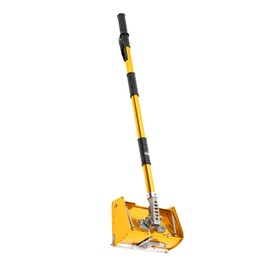 10" Drywall Flat Finishing Box Tool with Adjustable 35-59" Handle, Professional Aluminum Drywall Mud Box for Professional Putty Workers, Decorators