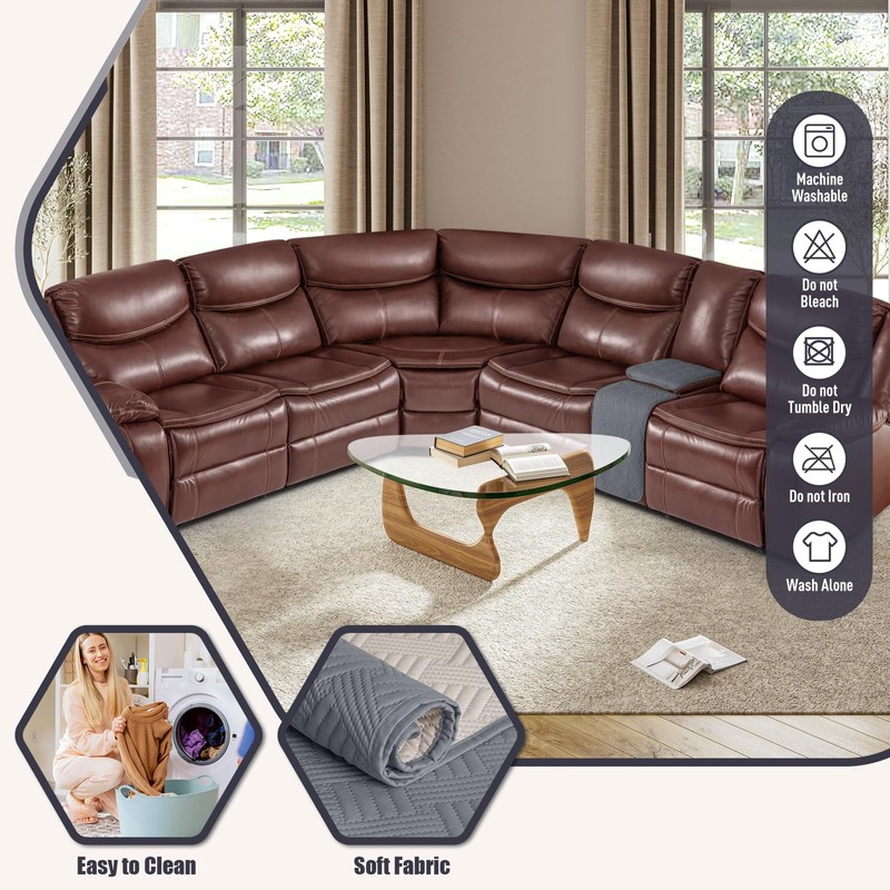 KinCam Waterproof Recliner Sectional Couch Covers, Oversized Reclining Sofa Covers