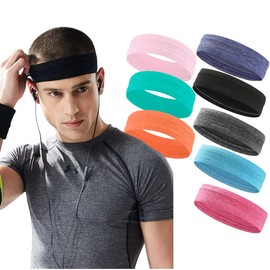 Banda Deportiva para Cabeza,Yoga para Hombre y Mujer, Diademas de Cabello Absorbe El Sudor, Secado Rápido, Transpirable, Antideslizante, Apto para Ejercicios Al Aire Libre, Fitness, Yoga (Rosa)