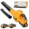 20V Cordless Leaf Blower, 150MPH Handheld Blower with 2 Batteries