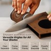 SKILO Rolling Knife Sharpener Made of Black American Walnut -
