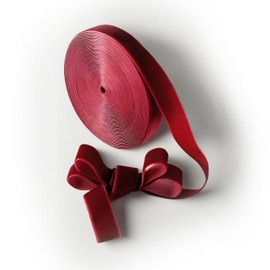MJMP 10 Yard Velvet Ribbon Spool Premium Quality Velvet Ribbon for Christmas Decorations Ideal for Crafting and Gifting(Maroon 3/8 Inch X 1)