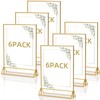 Bluweet Double Sided Picture Frame 6 Pieces, A6 Gold Place