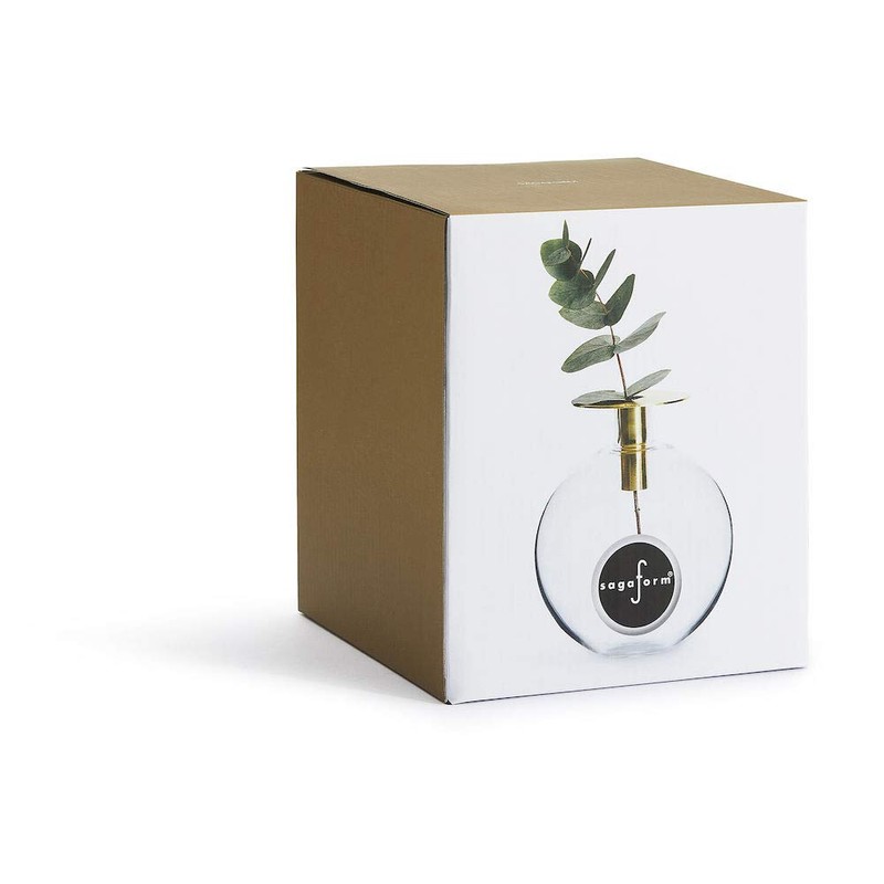 Sagaform Top Vase, Clear/Gold