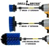 Drillbrush Medium Blue Drill Brushes with Extender - Clean pool