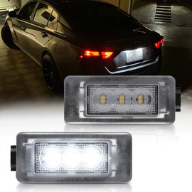 Luces LED para matrícula compatibles con Ni-ssan Altima Versa Sentra Rogue 2019-2021, repuesto de lámparas LED OEM, kit de luces LED LED de xenón de 6000 K, sin errores, color blanco