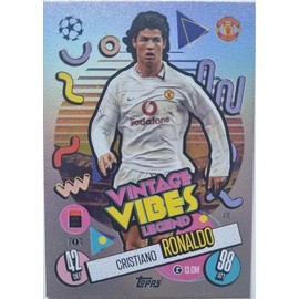 Match Attax 2024 2025 Cristiano Ronaldo Vintage Vibes Legend Trading Card