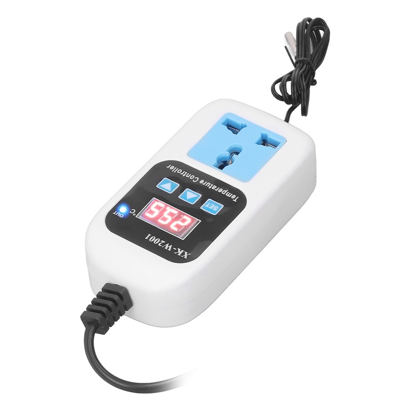 Temperature Controller Automatic Adjustable Digital Display Electronic Socket Thermostat for
