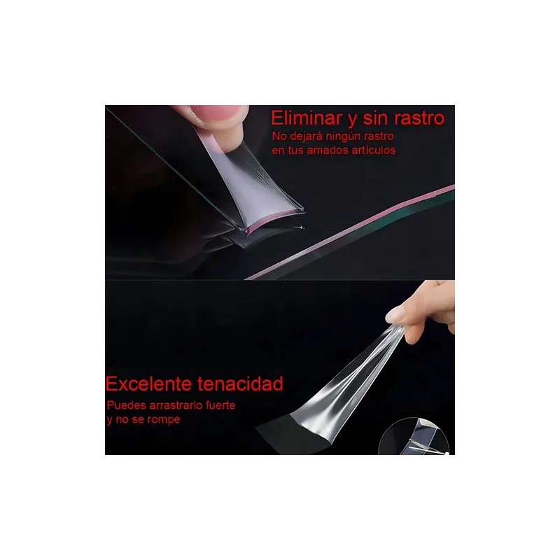 10m Cinta Nano Adhesiva De Doble Cara Lavable Reutilizable