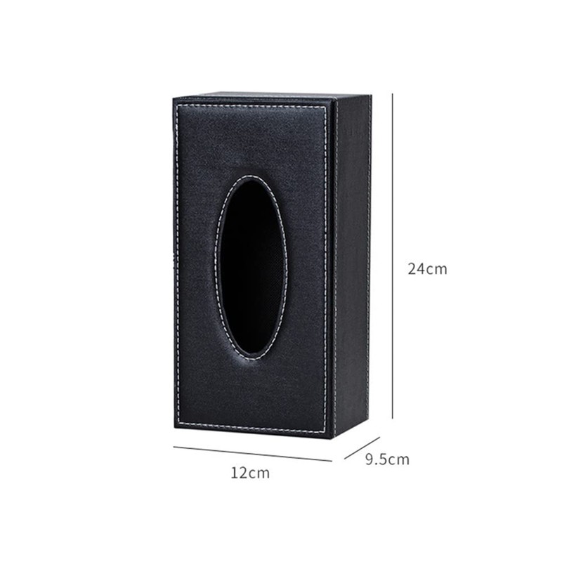 DRDGL Rectangular PU Leather Tissue Box Cover Holder, Minimalistic, Elegant