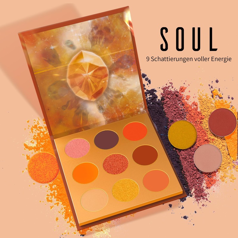Docolor Eyeshadow Palette Orange Gemstone Make Up Palette Vegan Formula