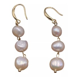 TENDER LIHOME Aretes Largos De Perlas Naturales Cultivadas Mujer Colgantes