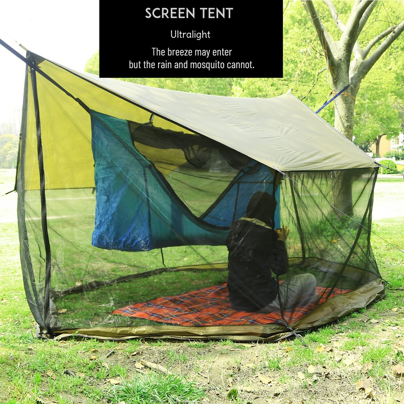 Lightweight No Bug Screen House for Hammock, Canoe Picnics Backyards