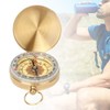 BOROCO Outdoor Compass, Golden Copper Pocket Compass, Luminous Mini Compass,