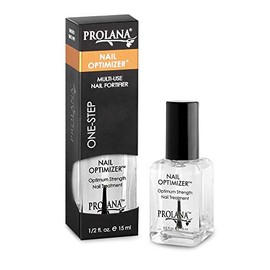 Prolana Optimizador de uñas, capa base extra fuerte fortalecedora de uñas para uñas débiles y dañadas, crecimiento de uñas, uñas quebradizas, detiene 