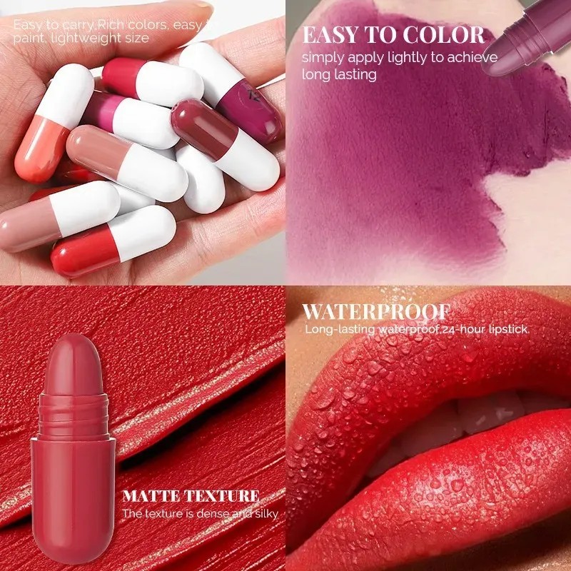 Set 18 Labiales Mate En Barra De Larga Duración 220-m418-18pcs