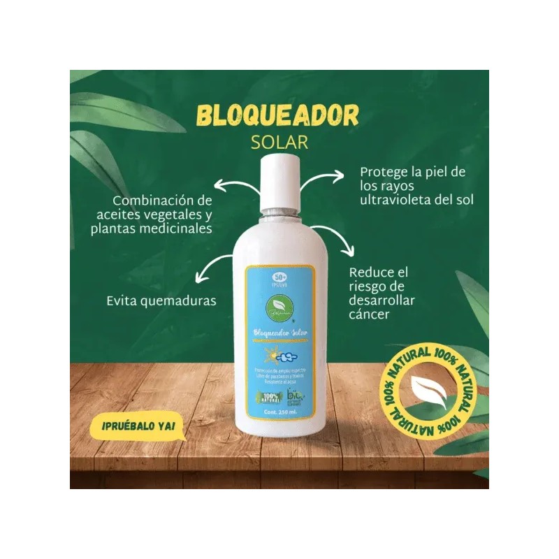 Bloqueador Solar Producto Natural