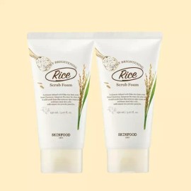 Skinfood 스킨푸드 라이스 데일리 브라이트닝 스크럽 폼 150mlx2개 (NEW) 쌀클렌징 Skin Food Rice Daily Brightening Scrub Foam 150ml x 2 (NEW) Rice Cleansing