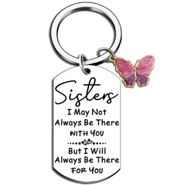 Sister Gifts from Sisters Funny Birthday Gift for Sister Adults Unique Women Birthday Gifts Ideas for Big Little Soul Sisters Christmas Gift for Girls Best Womens Key Chains Cute Stocking Stuffers
