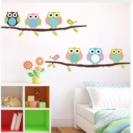 DaraBaby Vinil Decorativo De Búho Para Pared De Niños