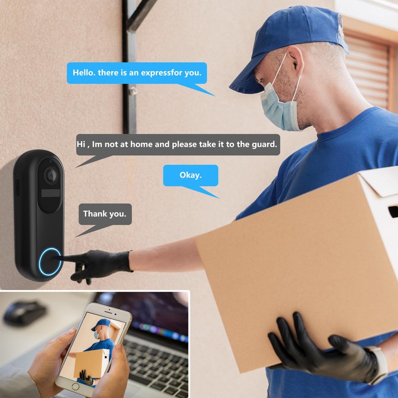 Video Doorbell Camera Wireless-Tuya Smart Home WiFi Video Doorbell 5G