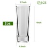 Shot Glasses, YULEER 2oz Clear Heavy Base Shot Glasses Set,