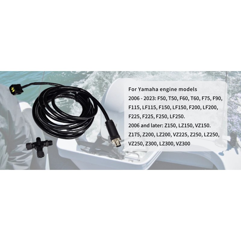 ‎NITOYO For 000-0120-37 Yamaha Engine Interface Cable NMEA 2000 T-Connector