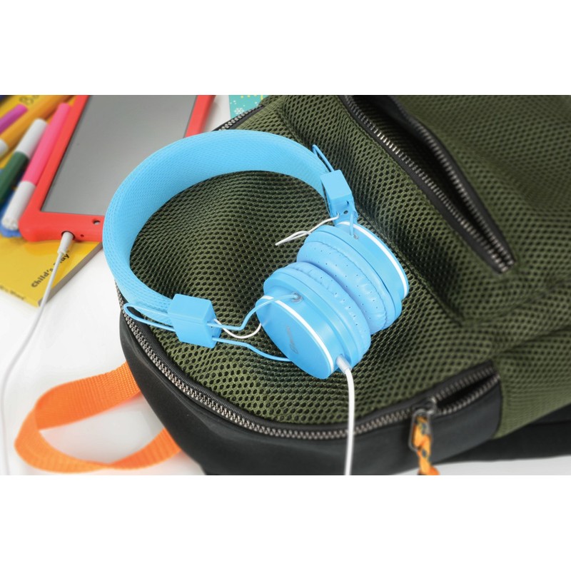 AV:Link | Children's Educational Headphones with in-line Microphone | Blue
