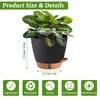 Fielda 2 Pack 8 Inch Pots for Plants Indoor, Plastic