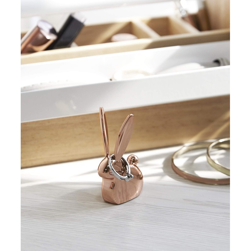 Umbra Anigram Bunny Ring Holder, Copper Plated Bunny Ring Holders