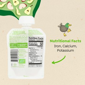 Holle Baby Yogurt Pouches - Organic Yogurt with Apple & Pear Fruit Purée - Drinkable Pouches for Kids & Babies 8 Months & Up - (10 Pack) Shelf Stable, Non-Gmo with 0 Sugar Added