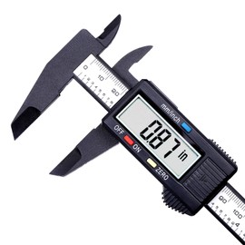 KATSU Digital Caliper 150mm 6 Inch, Large Display Imperial and Metric Units Fraction Conversion Carbon Fiber Electronic Vernier Measuring Tool 40141564